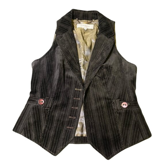 Karen Millen Vintage Y2K Black Tailored Vest – Size 8 - Picture 1 of 6